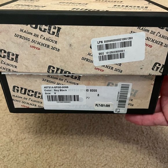 Gucci Stamp Print Leather Loafer men's new with tags and in box - Picture 3 of 8